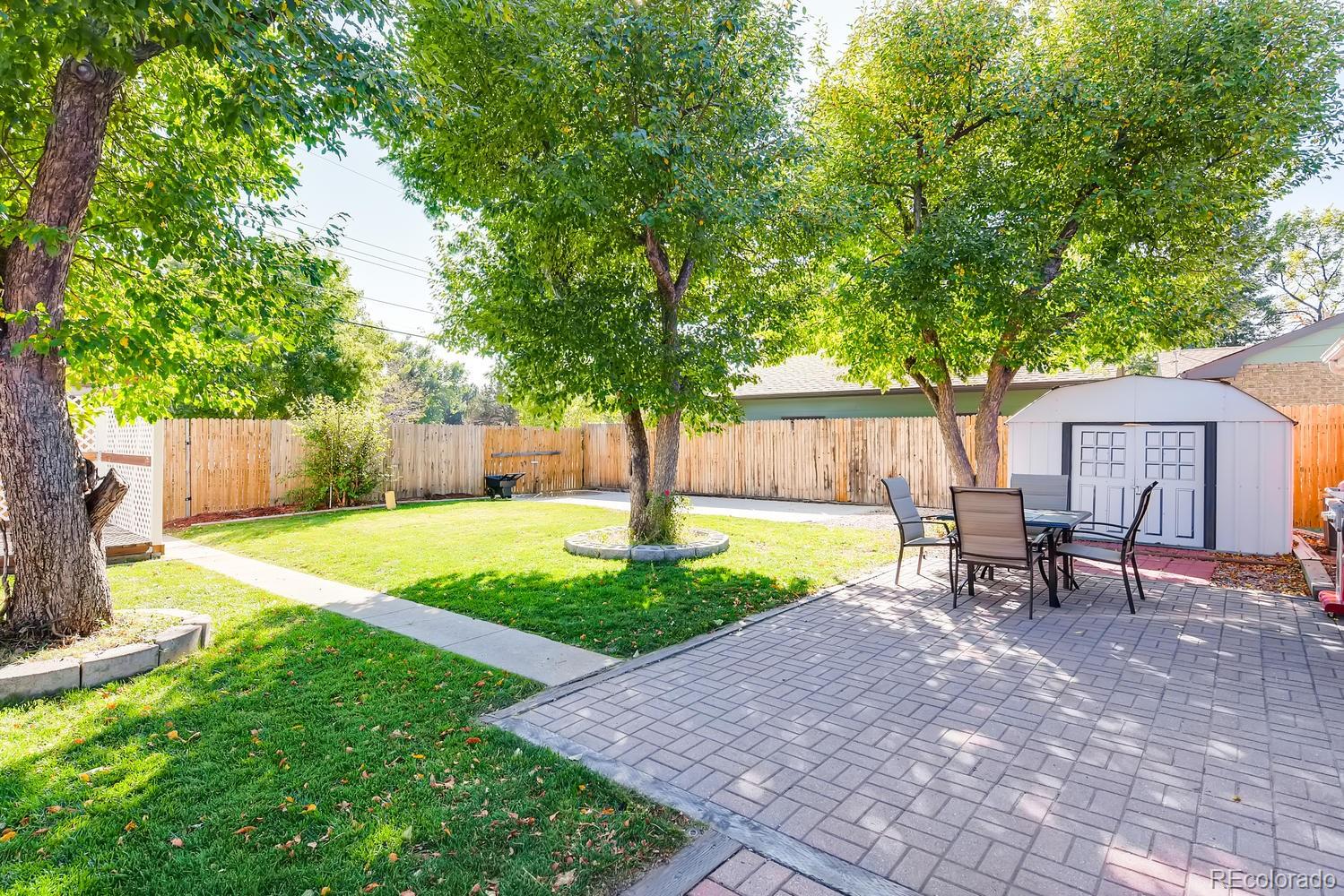 2621 Paseo Road Colorado Springs, CO 80907 - Photo 25 of 27 a view of a backyard with table and chairs and a fire pit