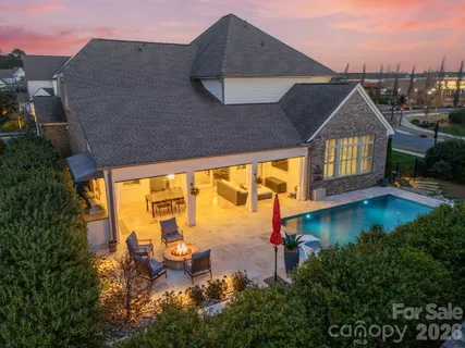 an aerial view of a house having outdoor space