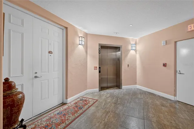 a view of a building on a street