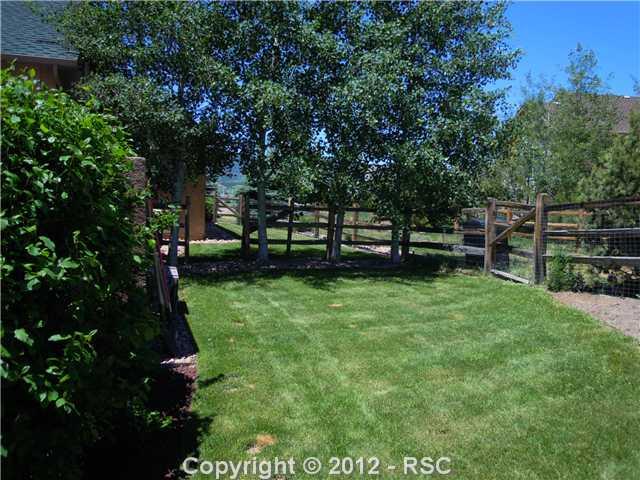 1075 Bowstring Road Monument, CO 80132 - Photo 15 of 16 Side yard is accessible from the garage or back yard and is fenced for a dog area if desired.