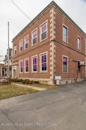 a front view of a building