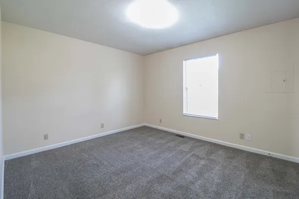 an empty room with a window