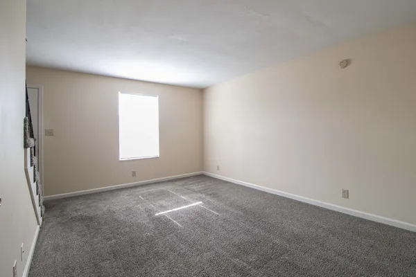 an empty room with a window