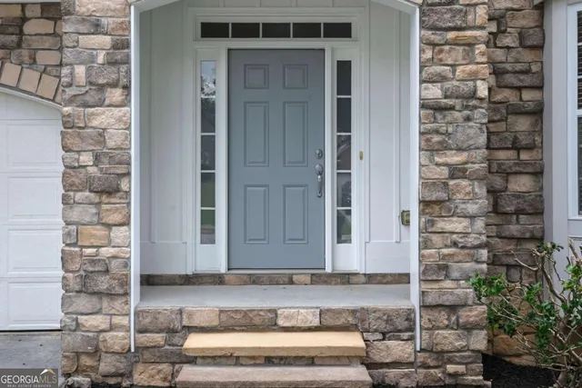 a view of front door of house