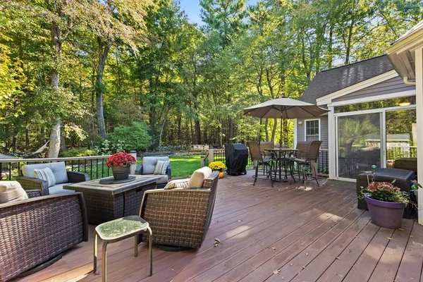 a view of outdoor space with seating space