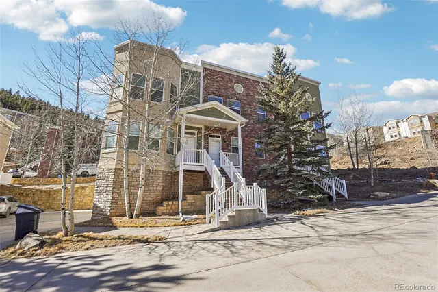 a front view of a building