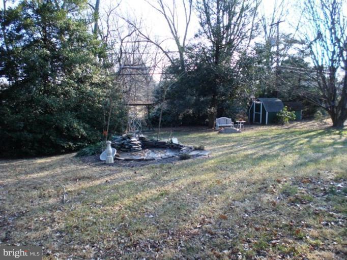 Serene yard with pond