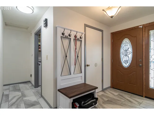 a view of a hallway with elevator