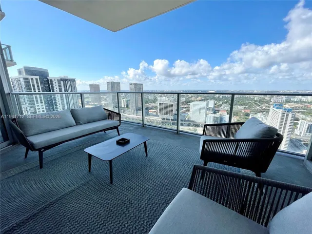 a city view from a balcony