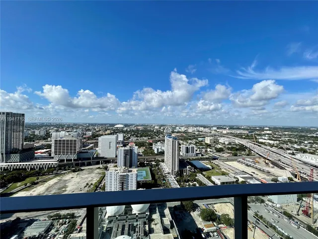 an aerial view of a city