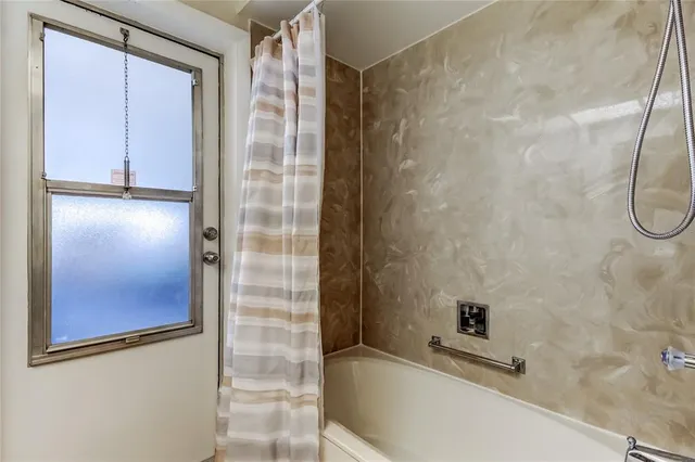 a view of a lake from a yard