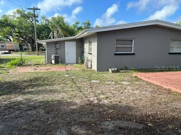 a backyard of a house