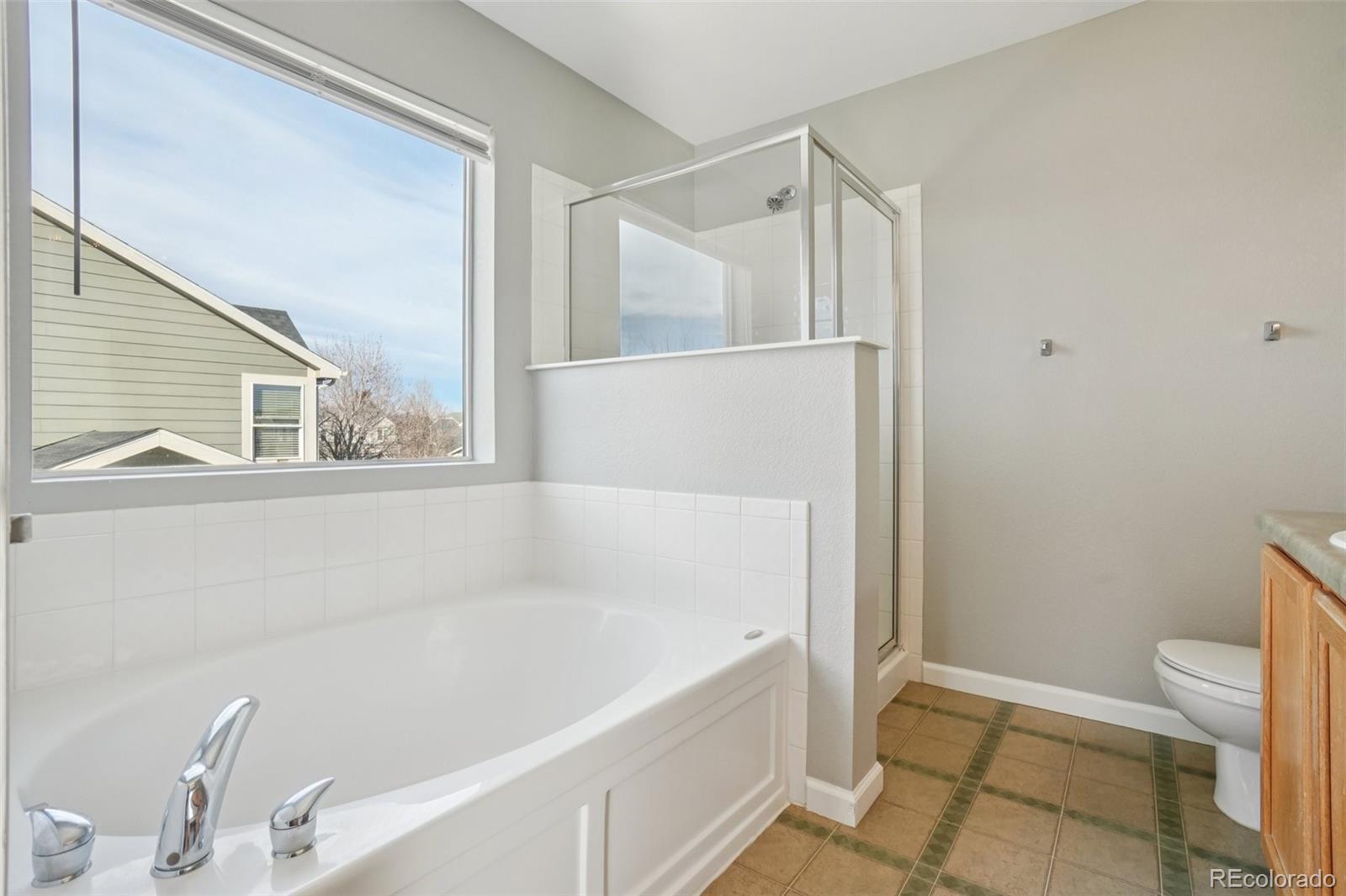 11205 Coal Ridge Street Firestone, CO 80504 - Photo 24 of 40 a bathroom with a bathtub and a toilet
