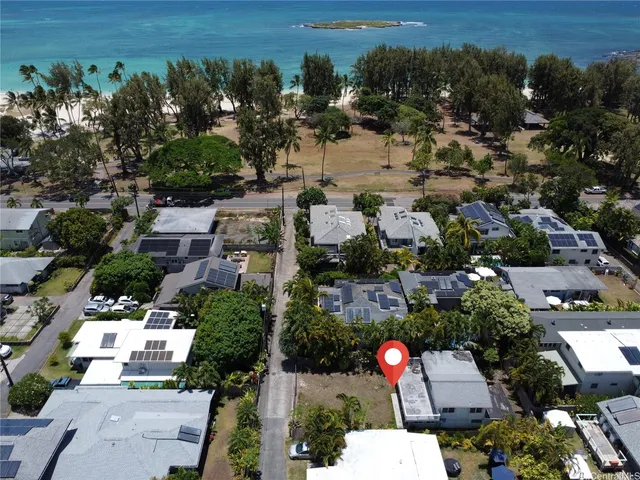 an aerial view of multiple house