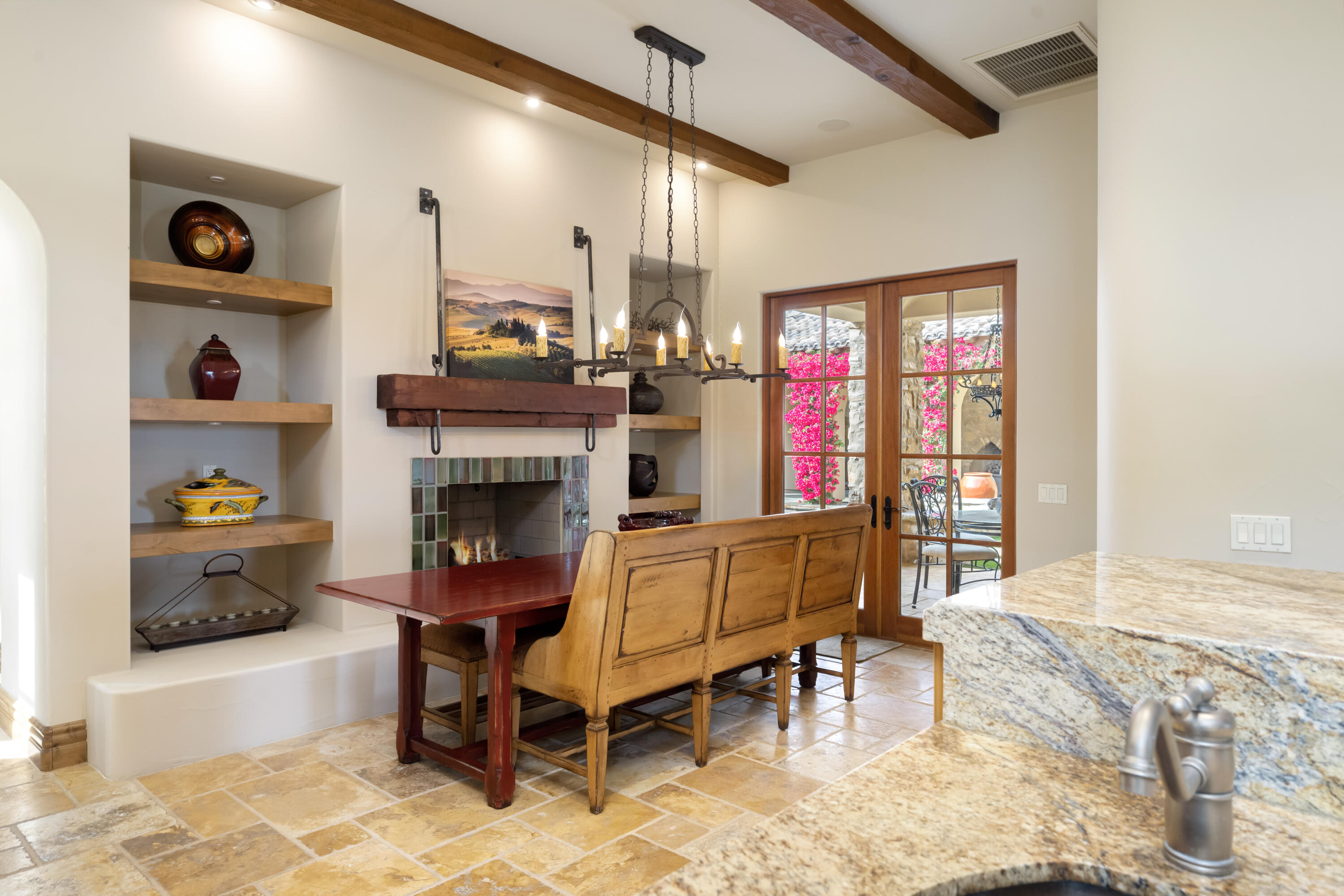 52844 Via Dona La Quinta, CA 92253 - Photo 19 of 46 a living room with furniture and a fireplace