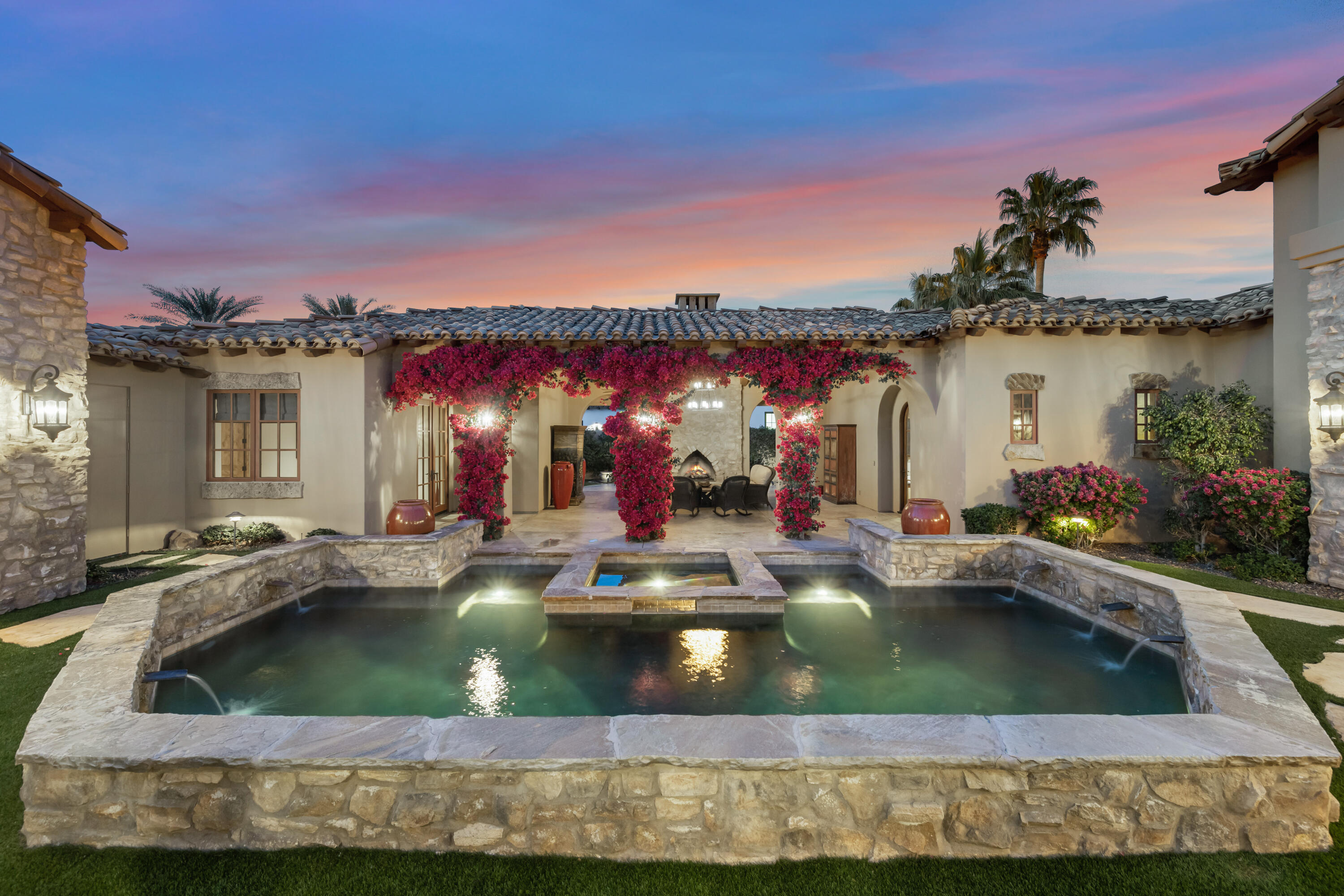 52844 Via Dona La Quinta, CA 92253 - Photo 7 of 46 a view of a house with swimming pool and a yard