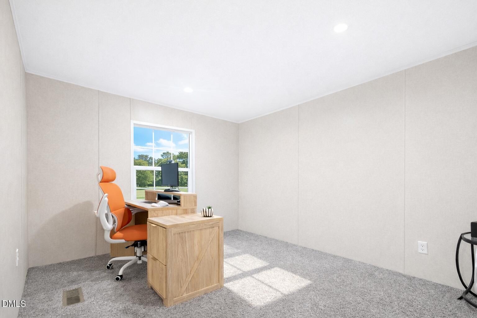 829 Shaw's Pond Road Four Oaks, NC 27524 - Photo 24 of 26 a view of a workspace with furniture and a window