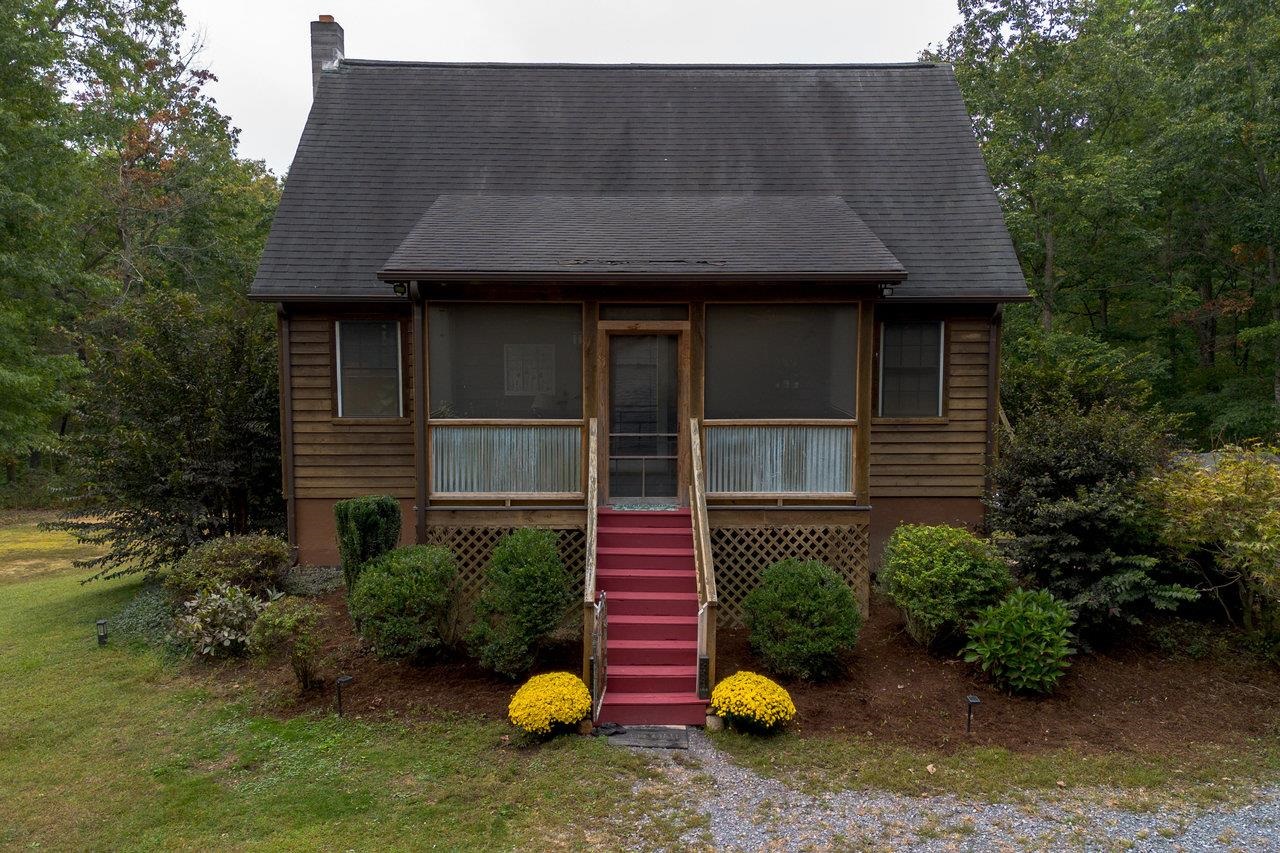 a aerial view of a house