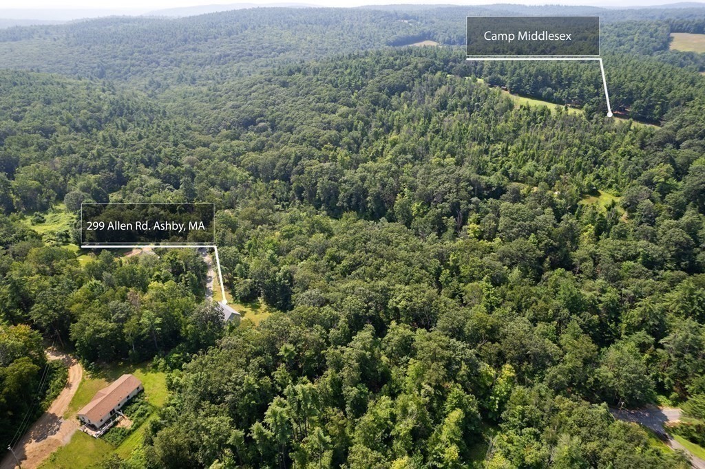 299 Allen Road Ashby, MA 01431 - Photo 22 of 26 a view of a forest with a building in the background
