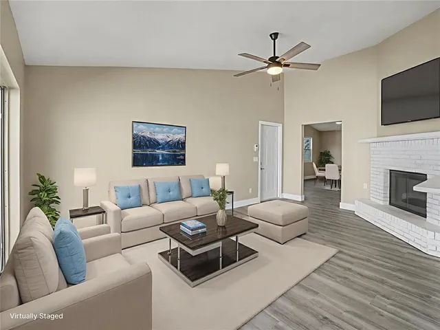 a bathroom with a double vanity sink and mirror