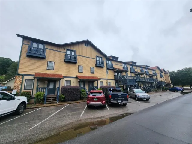 a car parked in front of a building