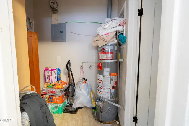 a room with storage and utility