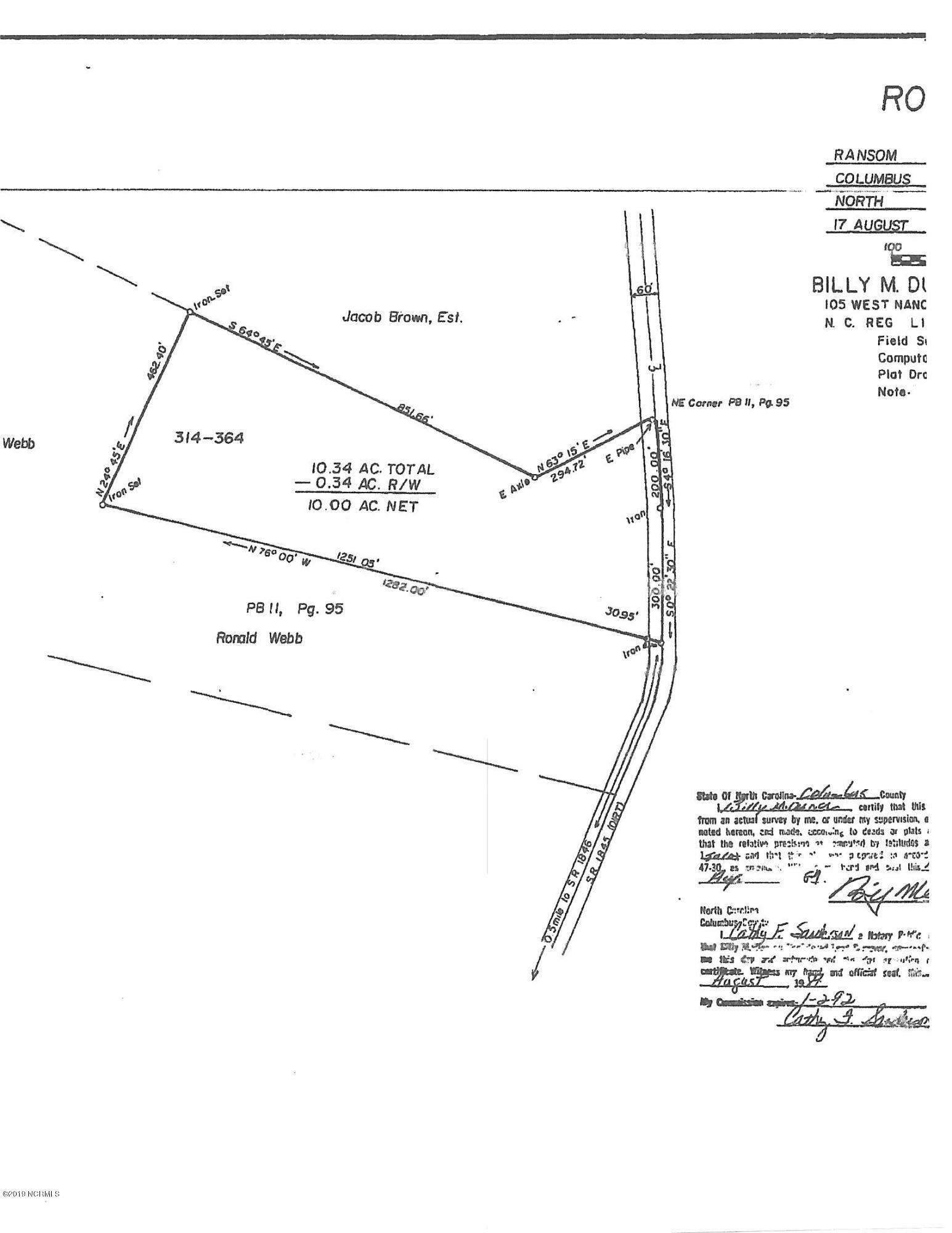10-ac Money Hole Road Riegelwood, NC 28456 - Photo 6 of 15 survey web 10 acs photo 6