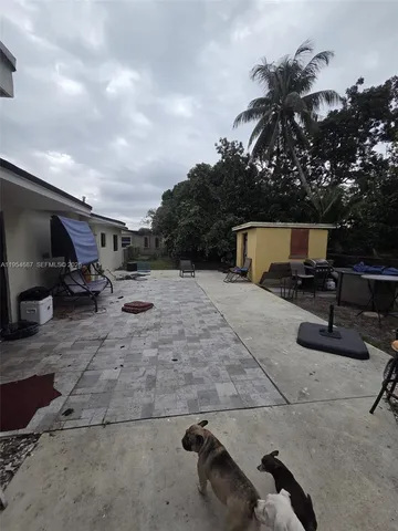 a view of outdoor space with seating area