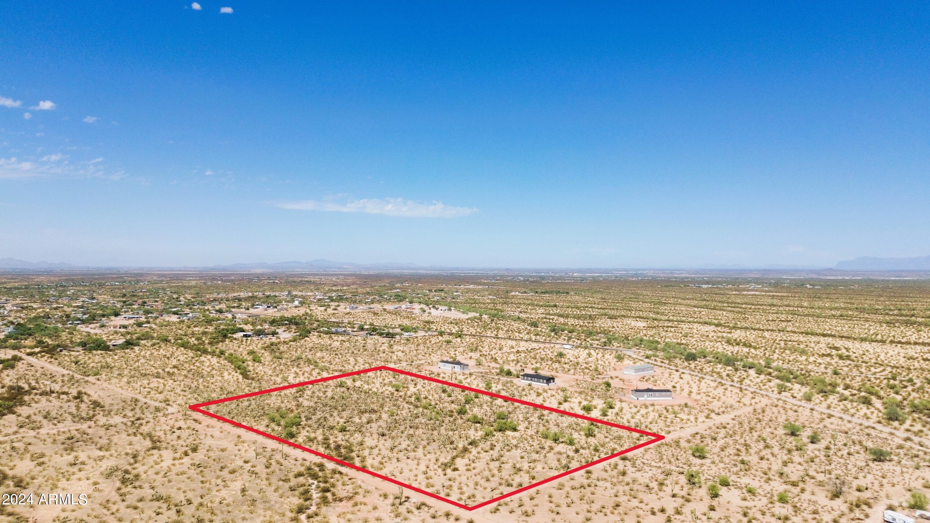 11-acres North Reed Road, Unit D Florence, AZ 85132 - Photo 4 of 40 Cactus Forest parcel D aerial with lines