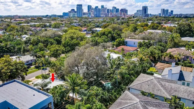 an aerial view of a city with lots of residential buildings