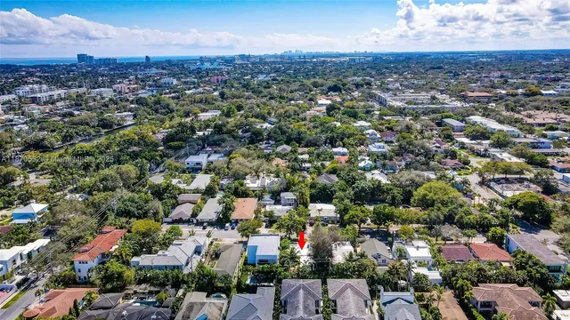 an aerial view of a city