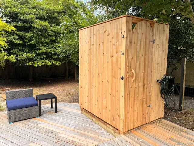 an aerial view of house with yard