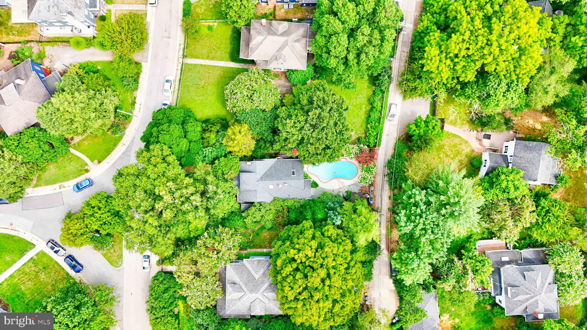 5721 Ridgedale Road Baltimore, MD 21209 - Photo 11 of 54 an aerial view of a house with a yard and garden