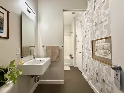 a bathroom with a toilet