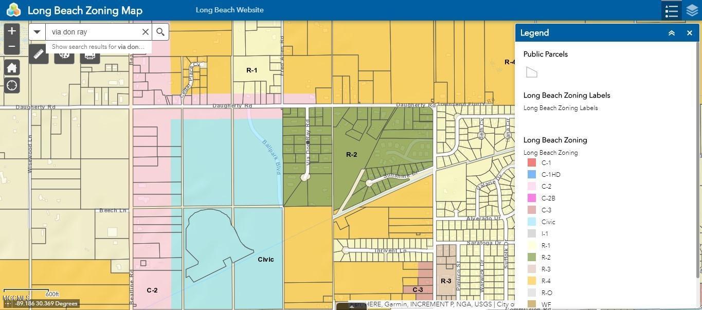 0 Via Don Ray Road Long Beach, MS 39560 - Photo 4 of 5 Zoning Map