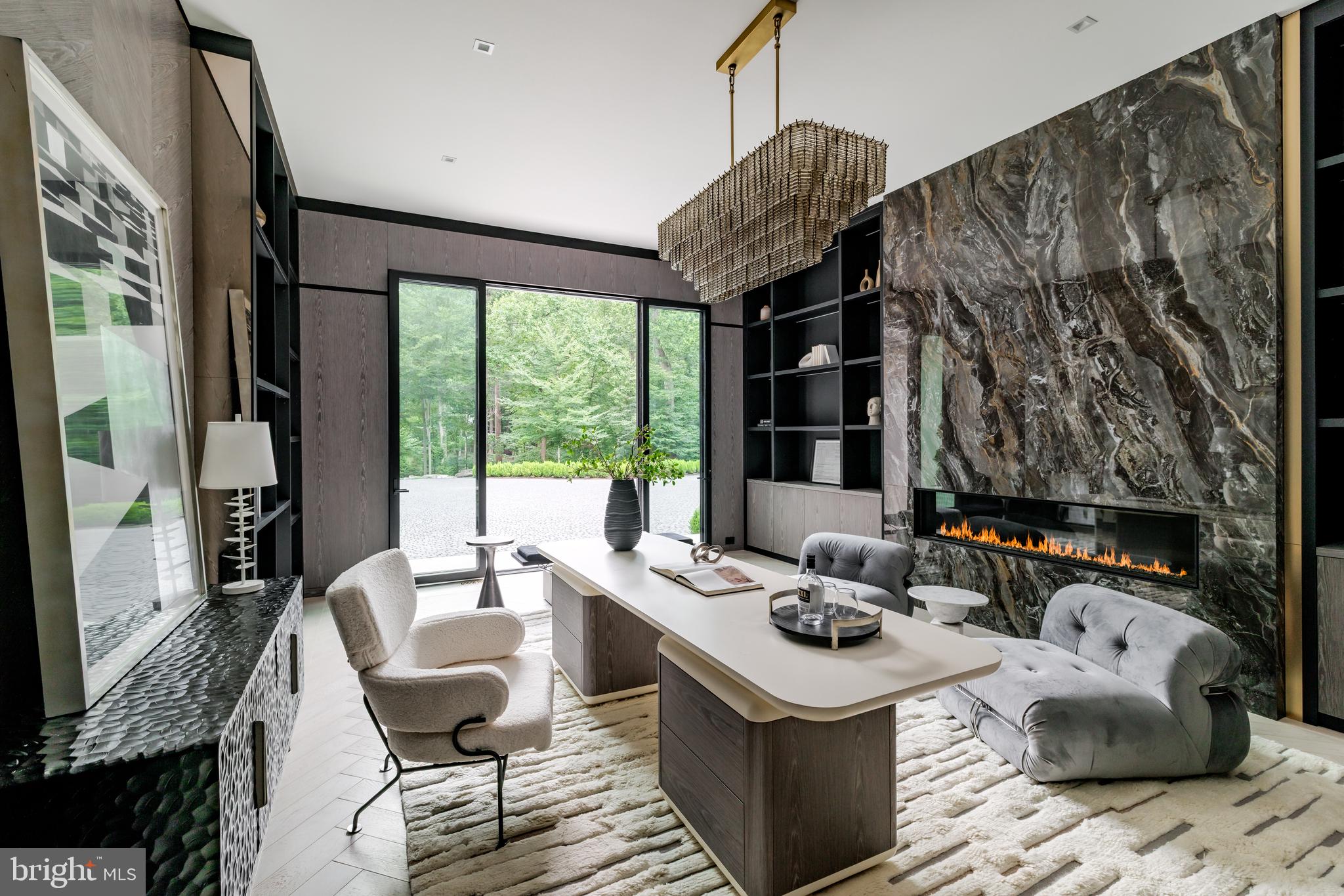 6501 Bright Mountain Road McLean, VA 22101 - Photo 18 of 50 First floor library fireplace