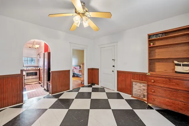 a room with furniture and a window