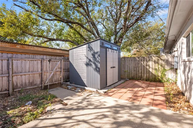 a backyard of a house