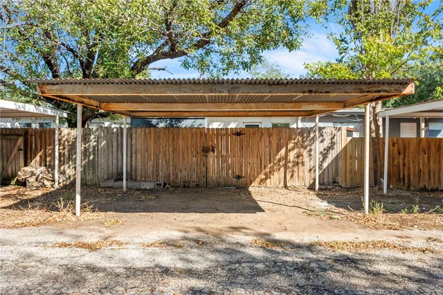 a backyard of a house