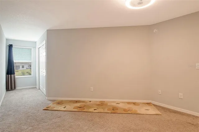 an empty room with an entryway
