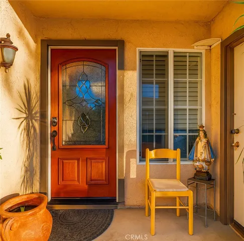 a chair and a table in a room