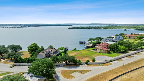 a view of a lake with a outdoor space