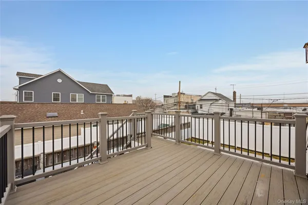 a view of a city from a roof deck