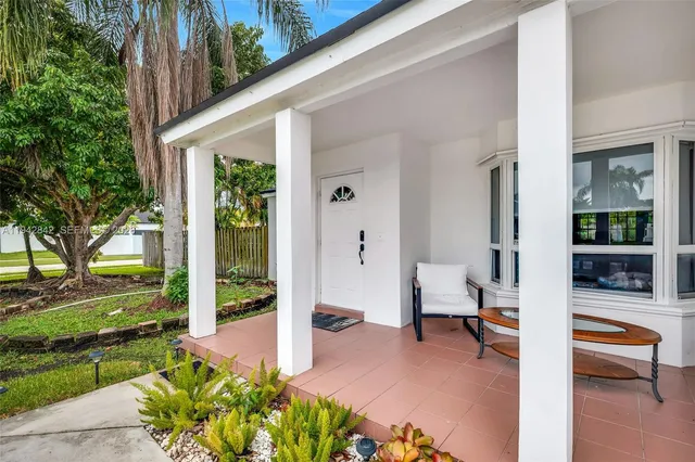 a balcony view with seating space
