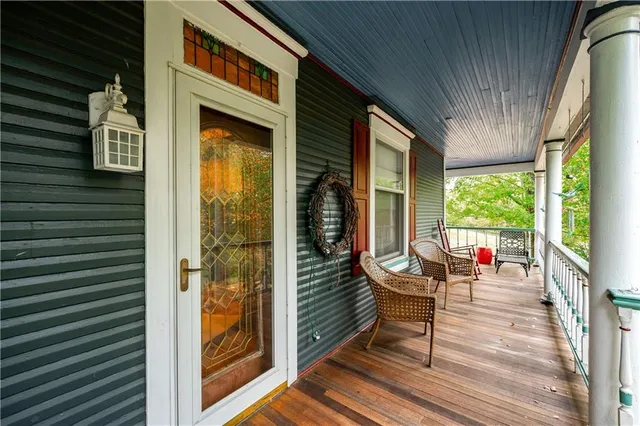 a outdoor view with a sitting space