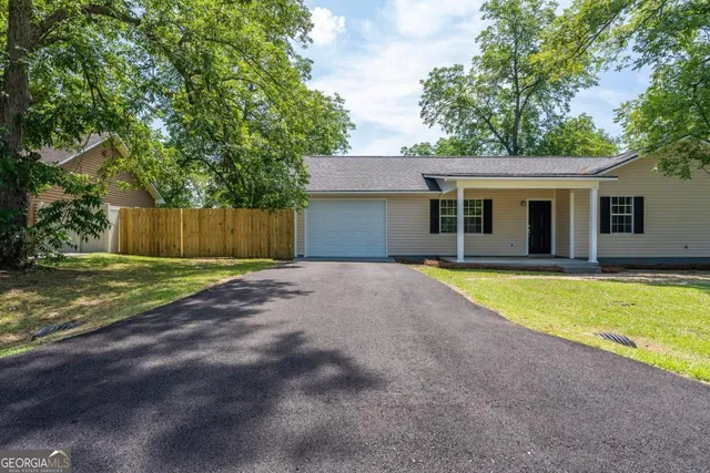 a backyard of a house