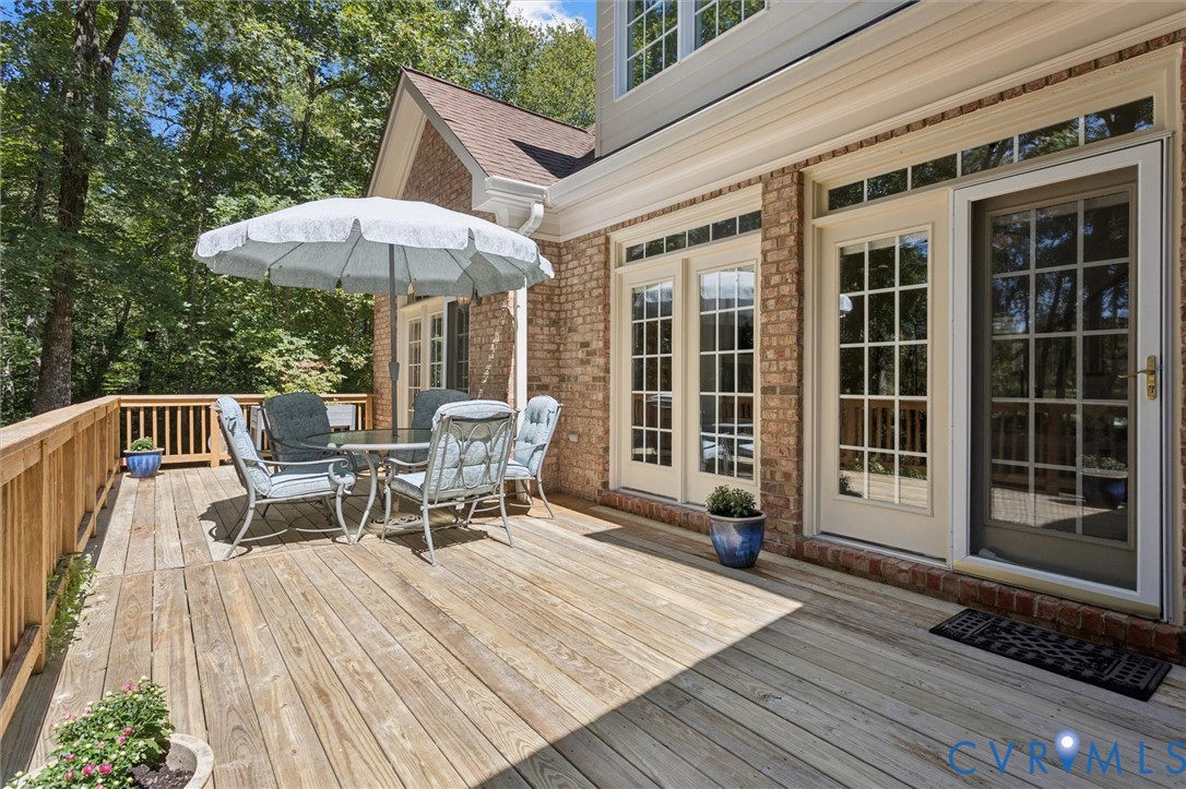 720 Arlington Island Road Lanexa, VA 23089 - Photo 45 of 50 Wooden terrace featuring outdoor dining area