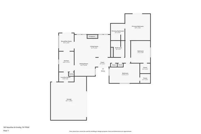$1,805 | 707 Nautilus Street, Crosby, TX 77532