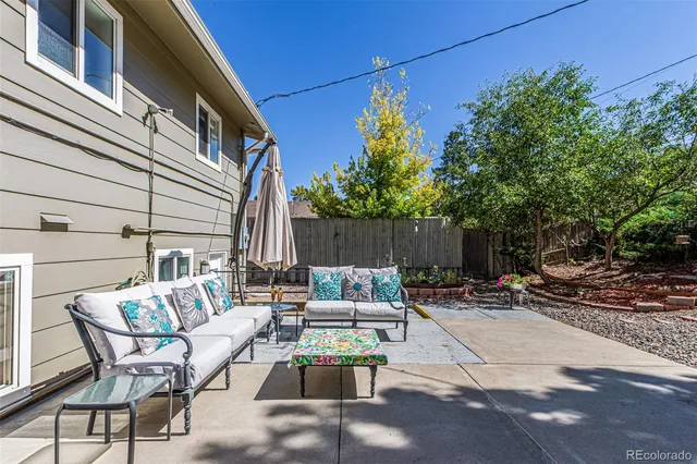 a outdoor space with a stove