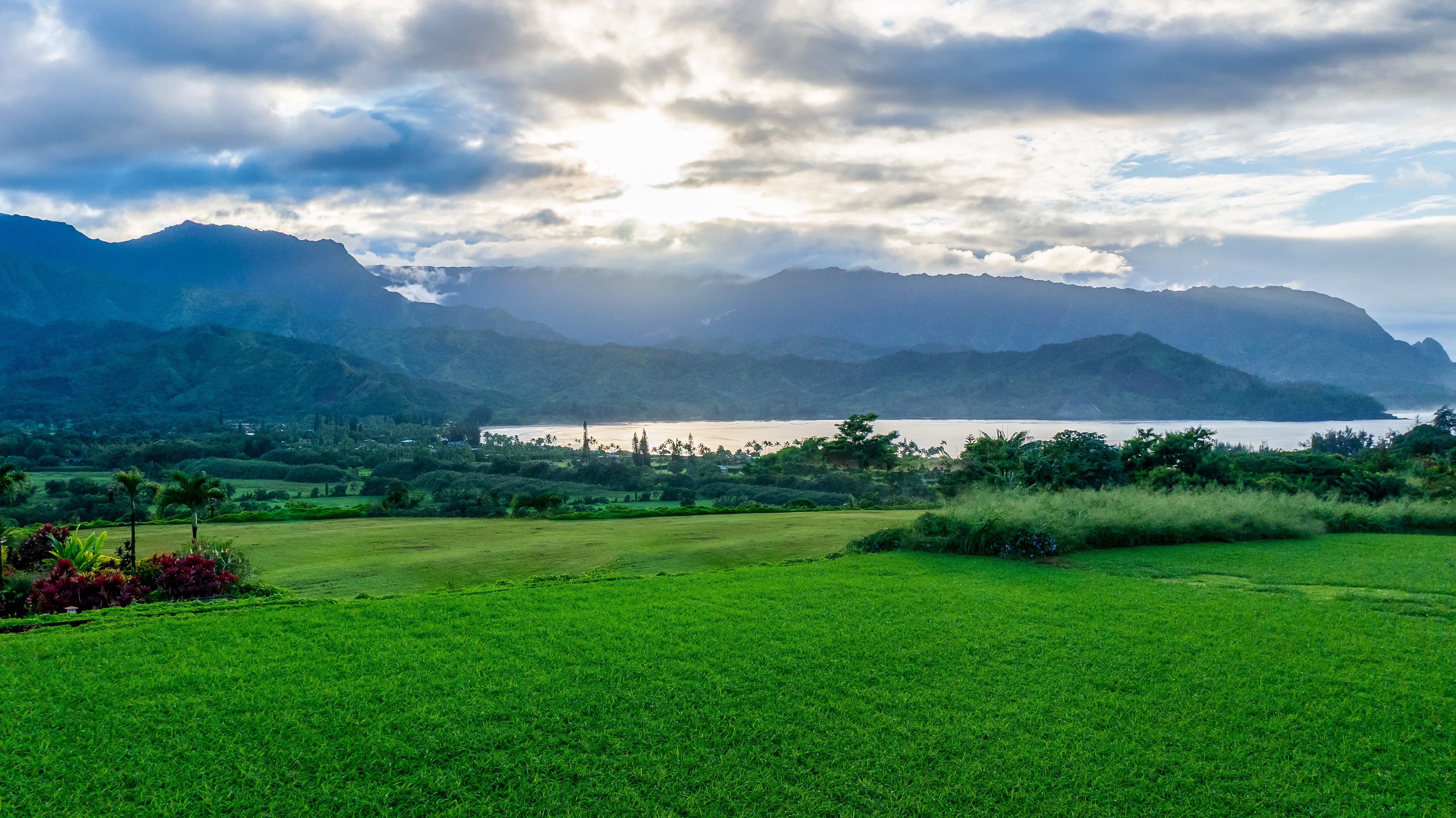 4901 Hanalei Plantation Road Princeville, HI 96722 - Photo 6 of 9 a view of a big yard with a house in back